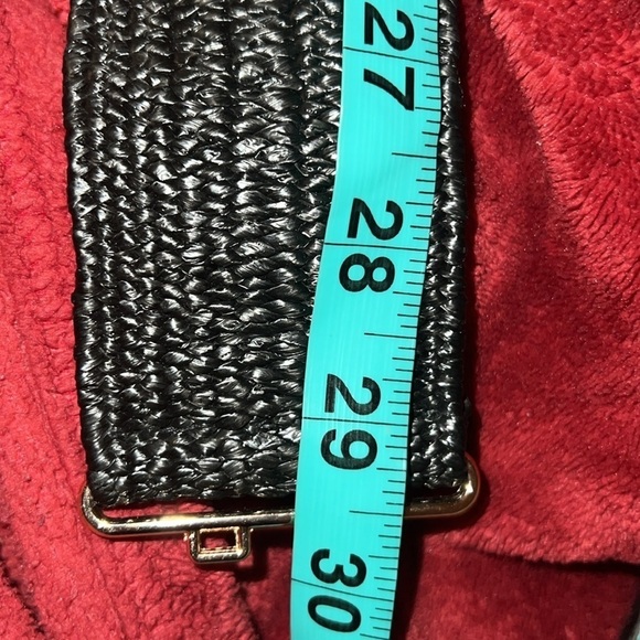 Vintage Wide Natural Straw Round Buckle Belt  Women’s Size XS - Picture 9 of 13